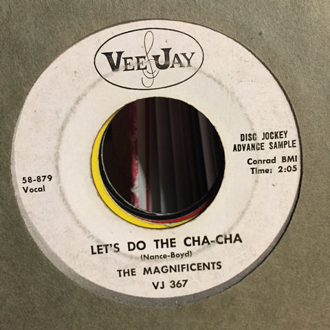 The Magnificents ‎– Up On The Mountain / Let's Do The Cha-Cha VG- (Low) 7" Single 45 rpm 1960 Vee Jay Promo USA - Doo Wop / R&B