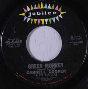 Garnell Cooper & The Kinfolks- Green Monkey / Long Distance- VG- 7" Single 45RPM- 1963 Jubilee USA- Funk/Soul