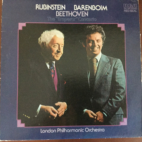 Arthur Rubinstein & Barenboim With The London Philharmonic Orchestra - Beethoven - Concerto No 5 In E-Flat, Op. 73 "Emperor" - New Vinyl Record 1976 (Original Press) Stereo USA - Classical