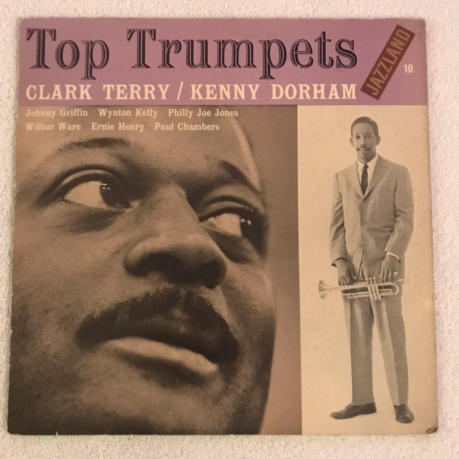 Clark Terry / Kenny Dorham ‎- Top Trumpets - VG LP Record 1960 Jazzland USA Mono Original Vinyl - Jazz / Hard Bop - Shuga Records