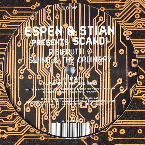 Espen & Stian Presents Scandi - Risifrutti / Swing & The Ordinary VG+ - 12" Single 2006 Electronic Elements Netherlands - Trance