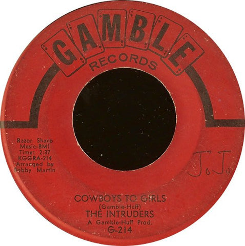 The Intruders ‎– Cowboys To Girls / Turn The Hands Of Time VG 7" Single 45 Record 1968 USA - Soul / R&B