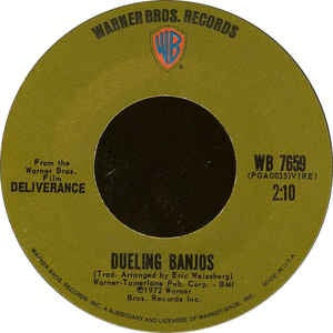 Eric Weissberg & Steve Mandel ‎– Dueling Banjos - VG+ 7" 45 Single Record 1972 USA Vinyl - Bluegrass - Shuga Records