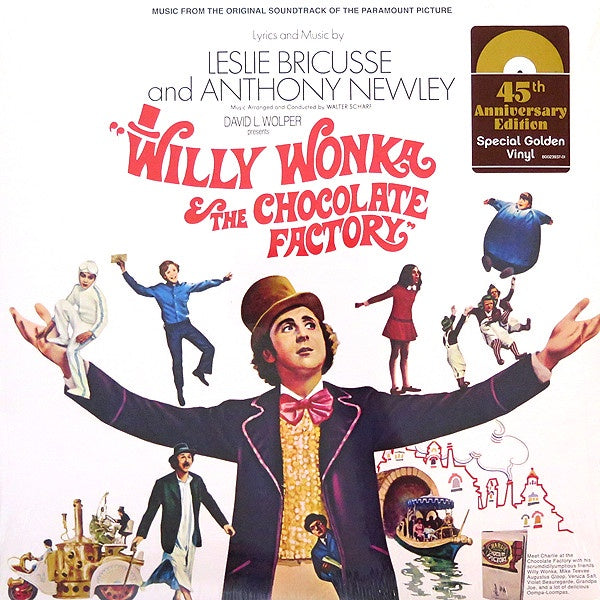 Leslie Bricusse and Anthony Newley ‎– Willy Wonka & The Chocolate Factory (1971) - Mint- (low grade cover) LP Record 2016 Geffen USA Gold Vinyl - Soundtrack - Shuga Records