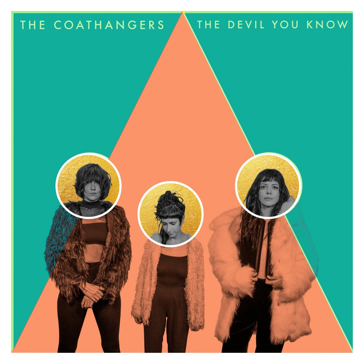 The Coathangers - The Devil You Know - New Vinyl 2019 Suicide Squeeze Limited Pressing on Gold / Bone / Double Mint Tri-Color Vinyl with Download - Garage Punk - Shuga Records