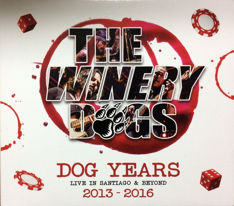 The Winery Dogs - Dog Years, Live in Santiago - New Vinyl 2017 Loud & Proud RSD Black Friday 3LP Pressing on 'Red & White Marble' Vinyl with Gatefold Jacket and Download (Limited to 1000) - Hard Rock