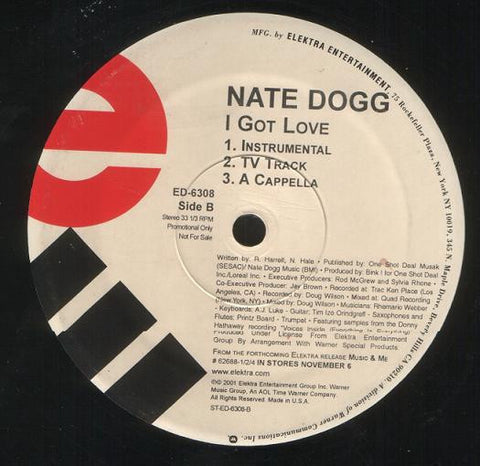 Nate Dogg ‎– I Got Love - Mint- 12" Single Promo 2001 USA - Hip Hop / RnB
