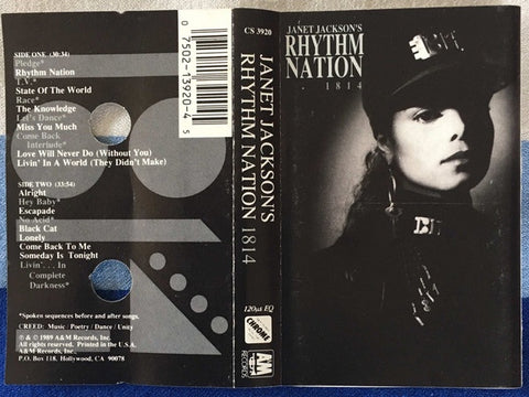 Janet Jackson  ‎–  Rhythm Nation 1814 - Mint- Cassette Tape 1989 A&M - Synth-pop / Pop