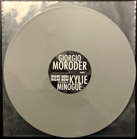 Giorgio Moroder Featuring Kylie Minogue ‎– Right Here, Right Now (2015) - New 12" Single Record Store Day UK 2020 Good For You UK Import RSD Grey Vinyl - Electronic / Deep House / Disco