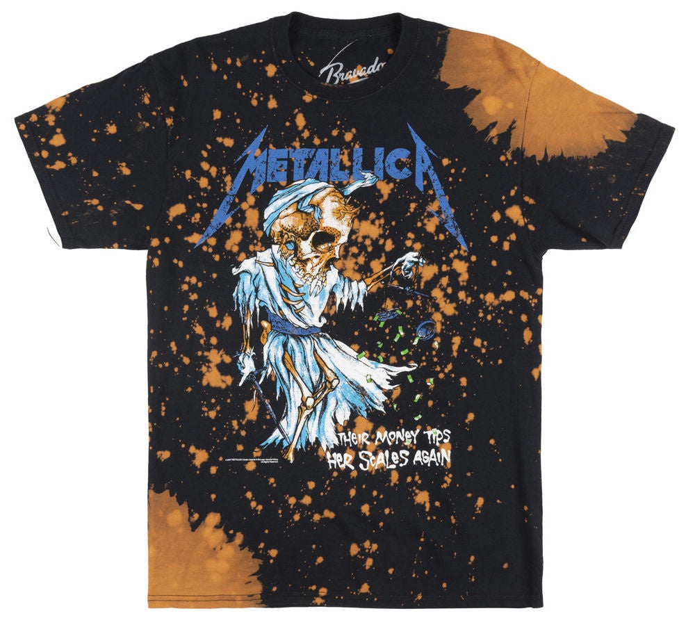 Bravado - Metallica Men's Black 'Doris Pushead' Bleached T-Shirt