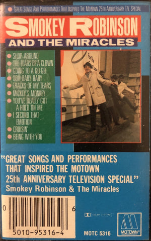 Smokey Robinson & The Miracles ‎– Great Songs And Performances That Inspired The Motown 25th Anniversary Television Special - Used Cassette Tape Motown 1983 USA - Funk / Soul