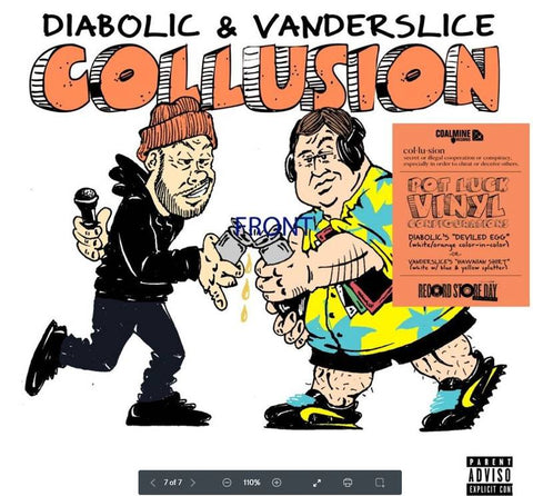 Diabolic & Vanderslice - Collusion - New Lp 2019 Coalmine RSD Limited Release on Colored Vinyl - Rap / Hip Hop