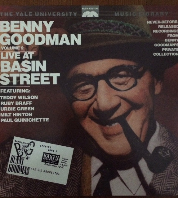 Benny Goodman, Volume 2: Live At Basin Street - VG+ Stereo Audiophile Gatefold 1988 USA - Jazz - Shuga Records