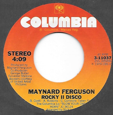 Maynard Ferguson ‎– Rocky II Disco / Gabriel - VG+ 7" Single 45rpm 1979 Columbia USA - Disco