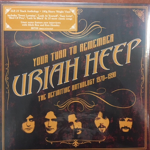 Uriah Heep ‎– Your Turn To Remember - The Definitive Anthology 1970-1990 - Mint- 2 LP Record 2018 BMG/Sanctuary Europe 180 gram Vinyl - Classic Rock / Hard Rock - Shuga Records