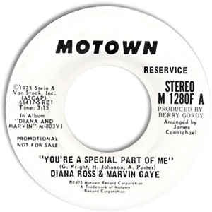 Diana Ross & Marvin Gaye ‎– You're A Special Part Of Me Mint- – 7" Single 45RPM 1973 Motown USA - Funk/Soul