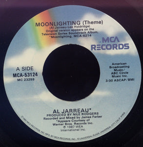 Al Jarreau- Moonlighting (Theme)- VG+ 7" Single 45RPM- 1987 MCA Records USA- Funk/Soul/Pop