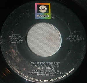 B.B. Kig- Ghetto Woman / The Seven Minutes- VG+ 7" Single 45RPM- 1971 ABC Records USA- Funk/Soul/Blues