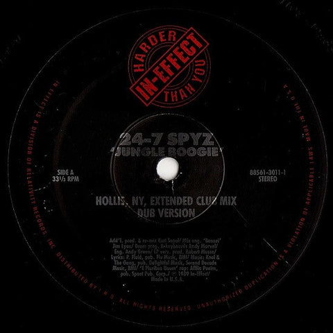 24-7 Spyz ‎– Jungle Boogie - Mint- 12" Single 1989 USA - Hip Hop / Rock