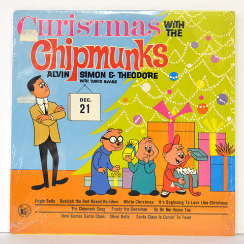 The Chipmunks ‎– Christmas With The Chipmunks - VG+ Lp Record 1980 Liberty USA Vinyl - Holiday / Children's