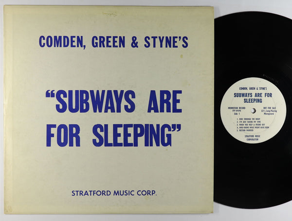 Comden, Green & Styne - Subways Are For Sleeping - VG+ Lp Record 1960's Stratford Music Corp USA Mono Promo Vinyl - Musical - Shuga Records