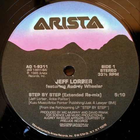 Jeff Lorber Feat. Audrey Wheeler ‎– Step By Step - M- 12" Single 1985 Arista USA - Disco / Funk