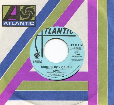 Average White Band ‎– School Boy Crush - VG+ 7" Promo Single 45rpm 1975 Atlantic USA - Funk