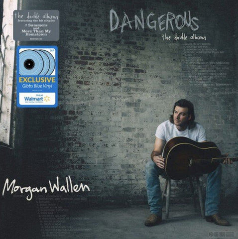 Morgan Wallen ‎– Dangerous: The Double Album - New 3 LP Record 2021 Big Lou PROMO Walmart Exclusive Gibbs Blue Vinyl - Country