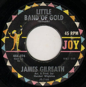 James Gilreath ‎- Little Band Of Gold - VG+ 7" Single 45 RPM 1963 USA - Country - Shuga Records