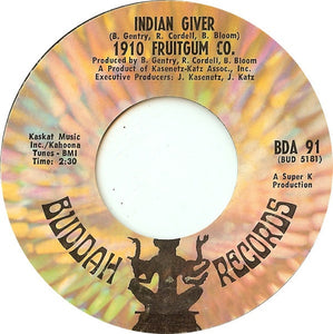 1910 Fruitgum Co. ‎– Indian Giver / Pow Wow - VG+ 45rpm 1969 USA - Rock / Pop / Psychedelic