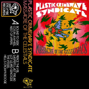 Plastic Crimewave Syndicate ‎– Massacre Of The Celestials - New Cassette 2019 Eye Vybe Limited Edition Magenta Tape - Space Rock