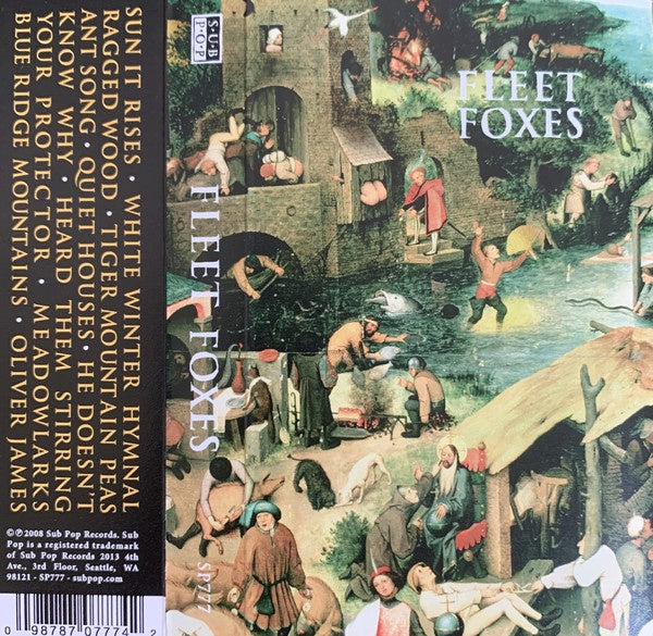 Fleet Foxes ‎– S/T -  New Cassette 2016 Sub Pop Tape - Indie Rock / Folk