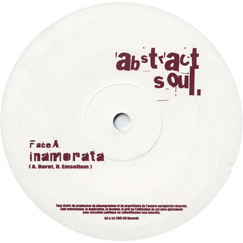 Abstract Soul - Inamorata - VG+ 12" Single 2001 France - House