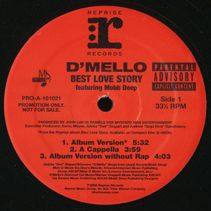 D'Mello - Best Love Story Mint- - 12" Single 2002 Reprise USA - R&B
