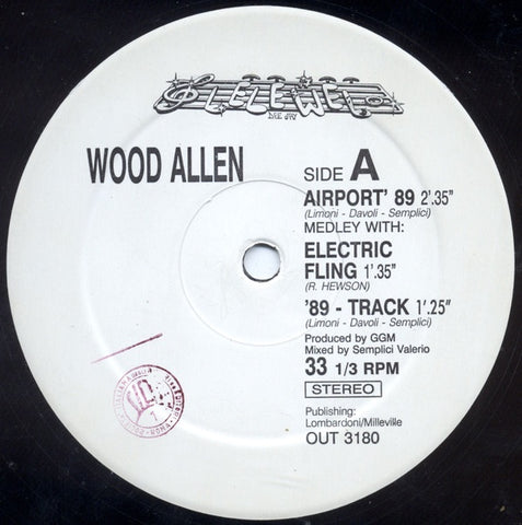 Wood Allen - Airport 89 - VG+ 12" Single - 1989 OUT Italy - Electronic / Euro House
