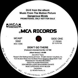 24-K - Don't Go There - VG+ 12" Single White Label Promo 1995 MCA Soundtracks USA - Hip Hop