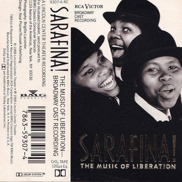 Mbongeni Ngema - Sarafina! (The Music Of Liberation) - Cassette 1988 RCA USA - Soundtrack / Folk