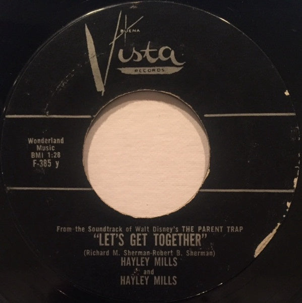 Hayley Mills ‎– Let's Get Together / Cobbler Cobbler - VG+ 45rpm 1961 USA - Pop / Soundtrack - Shuga Records