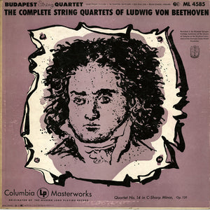 Budapest String Quartet ‎– Beethoven - Quartet No. 14 In C-sharp Minor, Op. 131 (1952) - VG+ Lp Record Mono USA 6 Eye Label 1956 USA - Classical