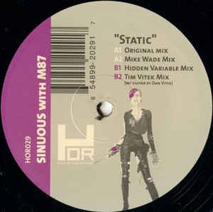 Sinous With M87 - Static - New 12" Single 2003 High Octane USA Vinyl - Chicago Techno