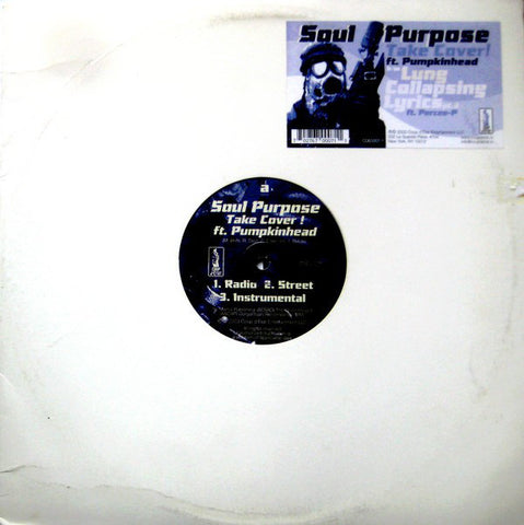 Soul Purpose - Take Cover! / Lung Collapsing Lyrics Part II VG+ - 12" Single 2003 Coup d'Etat USA - Hip Hop