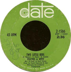 Peaches & Herb ‎- Two Little Kids / We've Got To Love One Another - VG+ 7" 45 Single 1967 USA - Funk / Soul