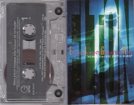 Elton John - Greatest Hits Volume III 1979-1987 - VG+ 1987 Stereo USA Cassette Tape - Pop/Rock