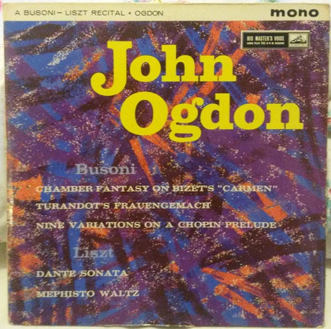 ALP 1864 John Ogdon ‎– A Busoni - Liszt Recital - VG+ Lp Record 1961 His Master's Voice UK Import Mono Vinyl - Classical