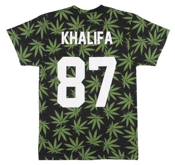 Eleven Paris - Wiz Khalifa Men's Black with Mairjuana Leaves T-Shirt - Shuga Records