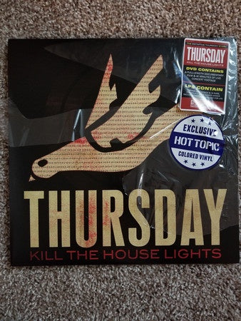 Thursday - Kill the House Lights (2007) - New 2 LP Record 2016 Victory/Hot Topic USA White/Grey Swirl Vinyl, DVD & Download - Emo / Hard Rock