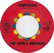 The Everly Brothers ‎- Stick With Me Baby / Temptation - VG 7" Single 45 RPM Mono 1961 USA - Rock / Pop - Shuga Records
