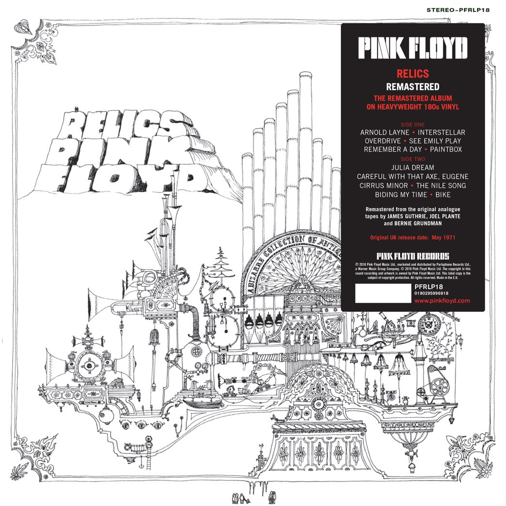 Pink Floyd ‎– Relics (1971) - New Lp Record 2018 USA 180 gram Vinyl - Psychedelic Rock / Prog Rock
