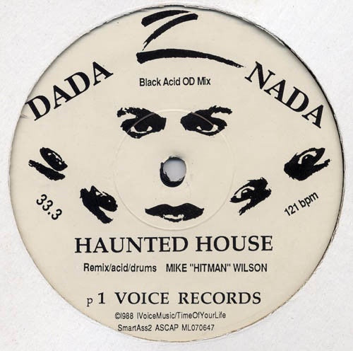 Dada Nada - Haunted House - VG- (lower grade) 12" Single Record 1988 One Voice USA Vinyl - Acid House / Garage House - Shuga Records