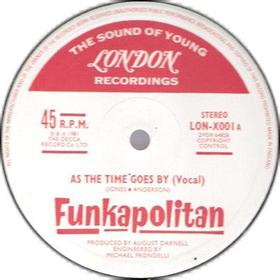 Funkapolitan - As The Time Goes By - VG 12" Single 1981 London UK Import - Synth-Pop